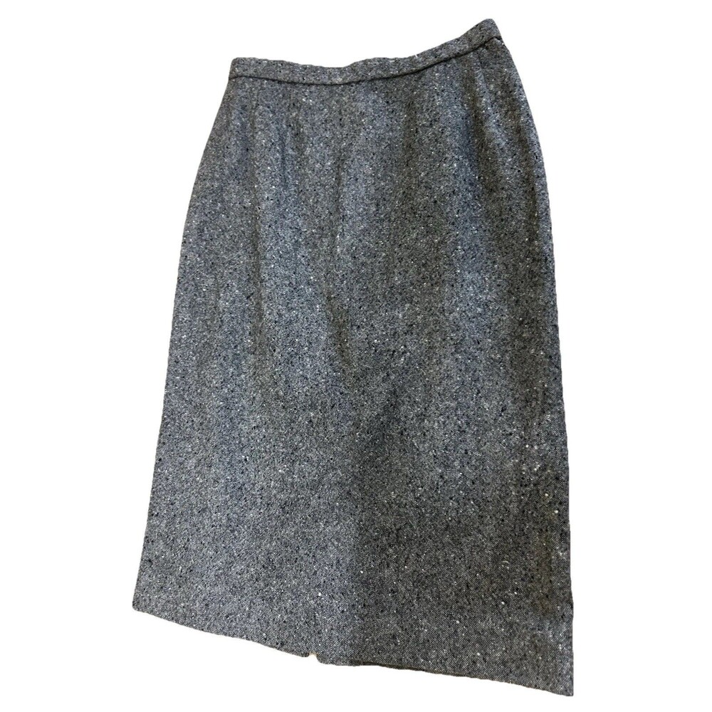Pendleton Skirt Size 8 Vintage Gray Wool Pencil Skirt Quiet Luxury Minimalist